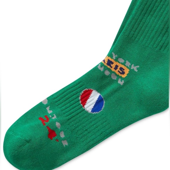 Polo Ralph Lauren Love Peace Paris Crew Socks - Picture 2 of 4